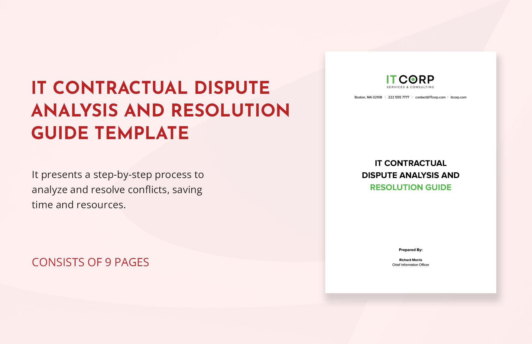 IT Contractual Dispute Analysis and Resolution Guide Template