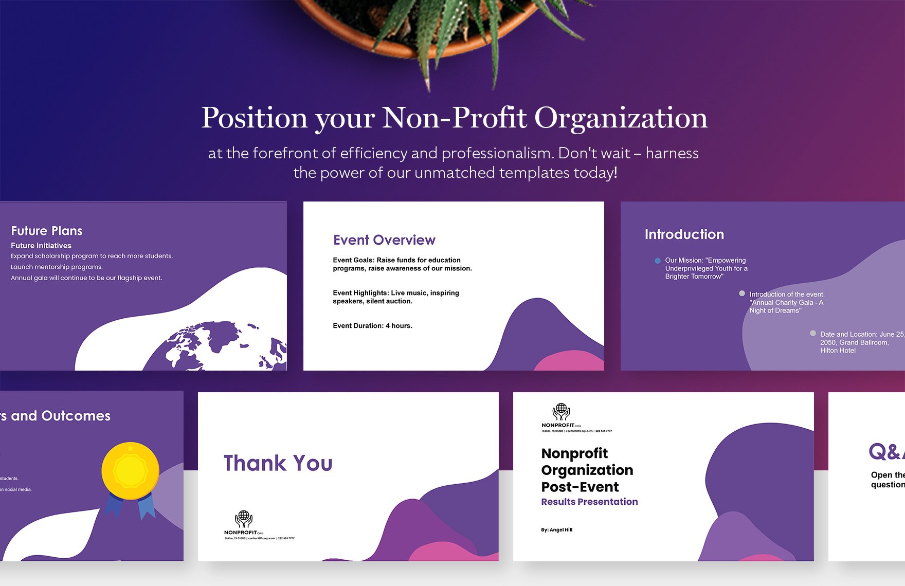 Nonprofit Organization PostEvent Results Presentation Template
