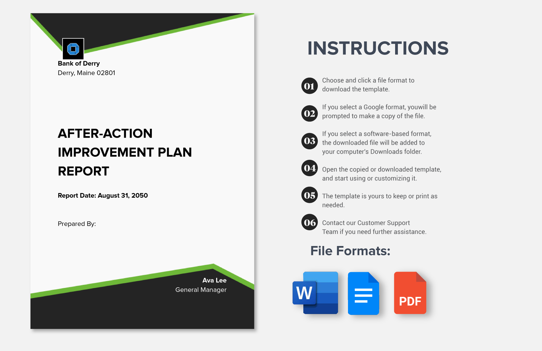 After-Action Improvement Plan Report Template