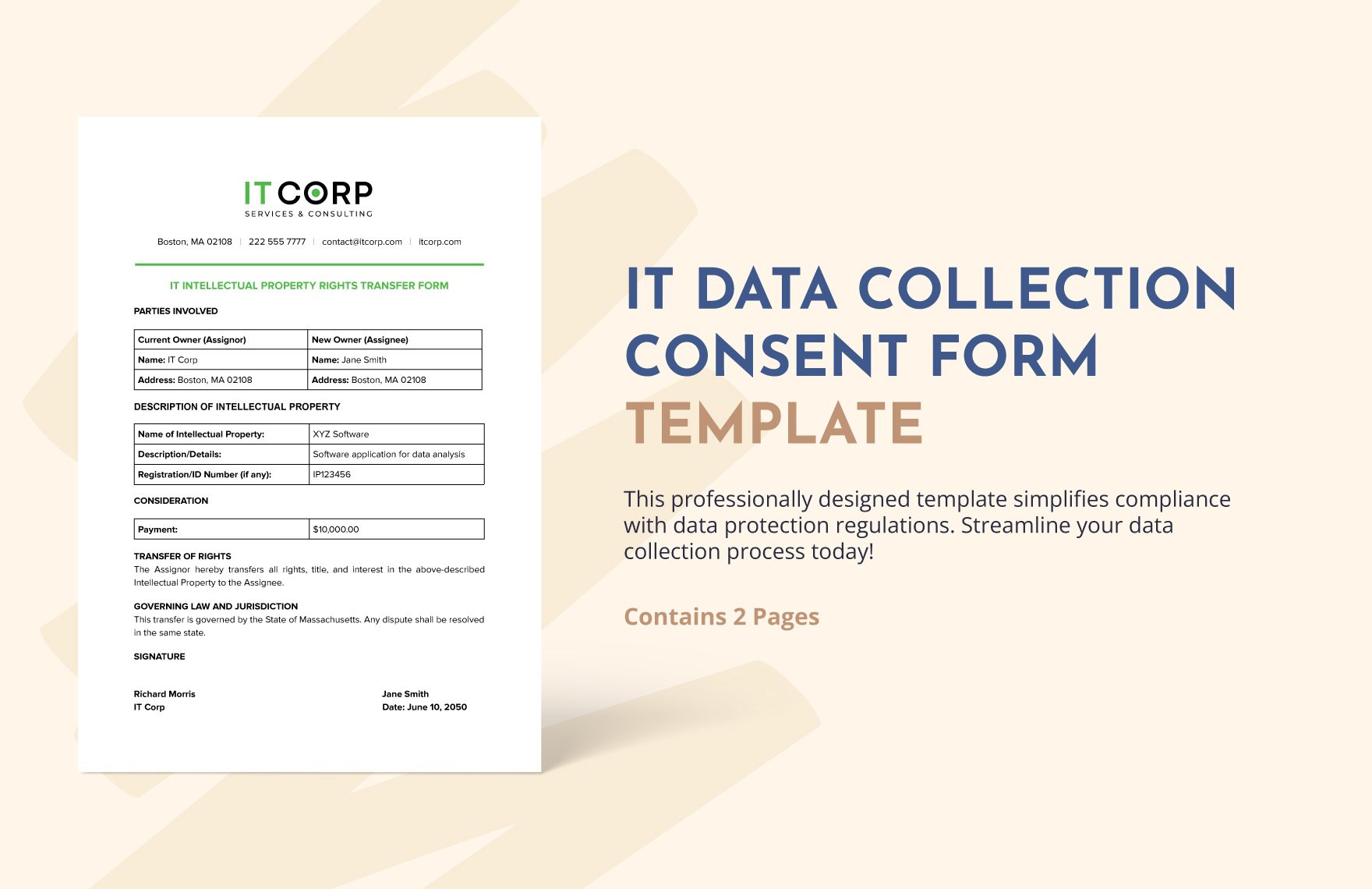 IT Data Collection Consent Form Template