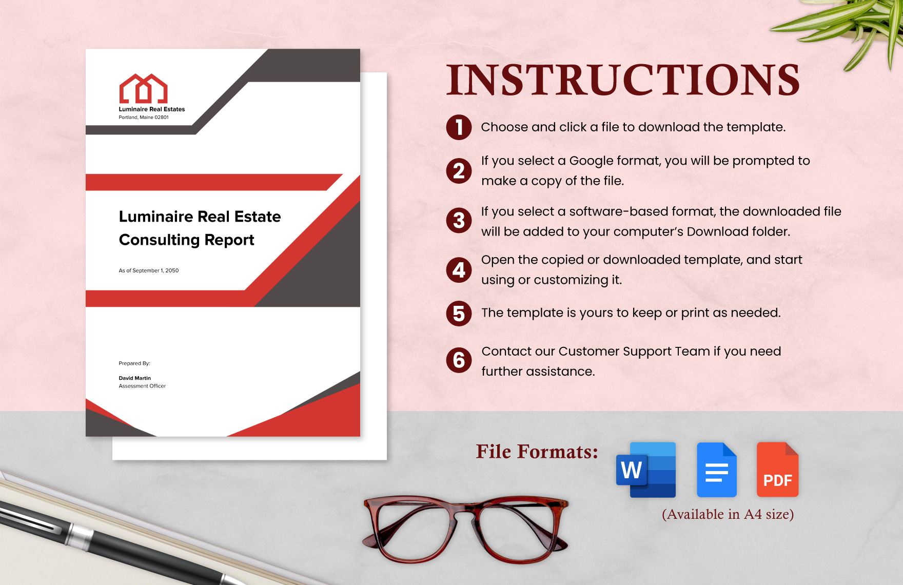 Sample Real Estate Consulting Report Template