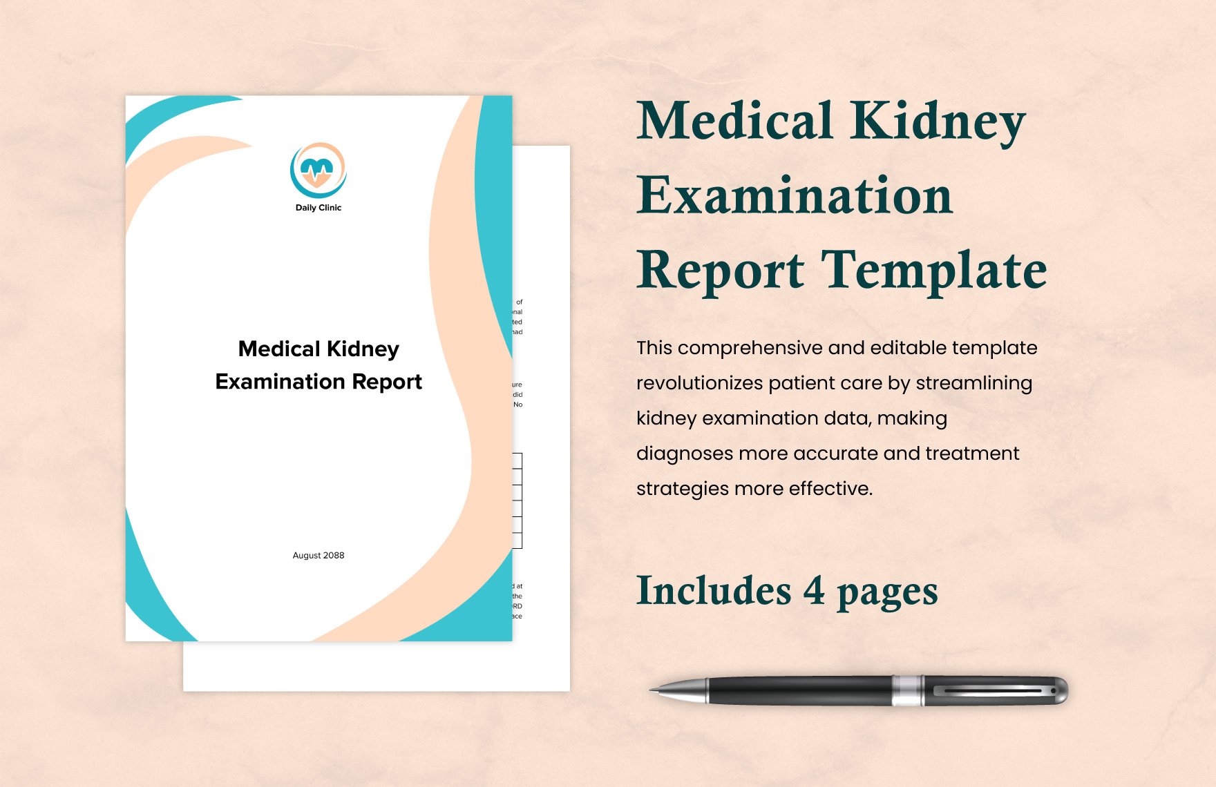 Medical Kidney Examination Report Template