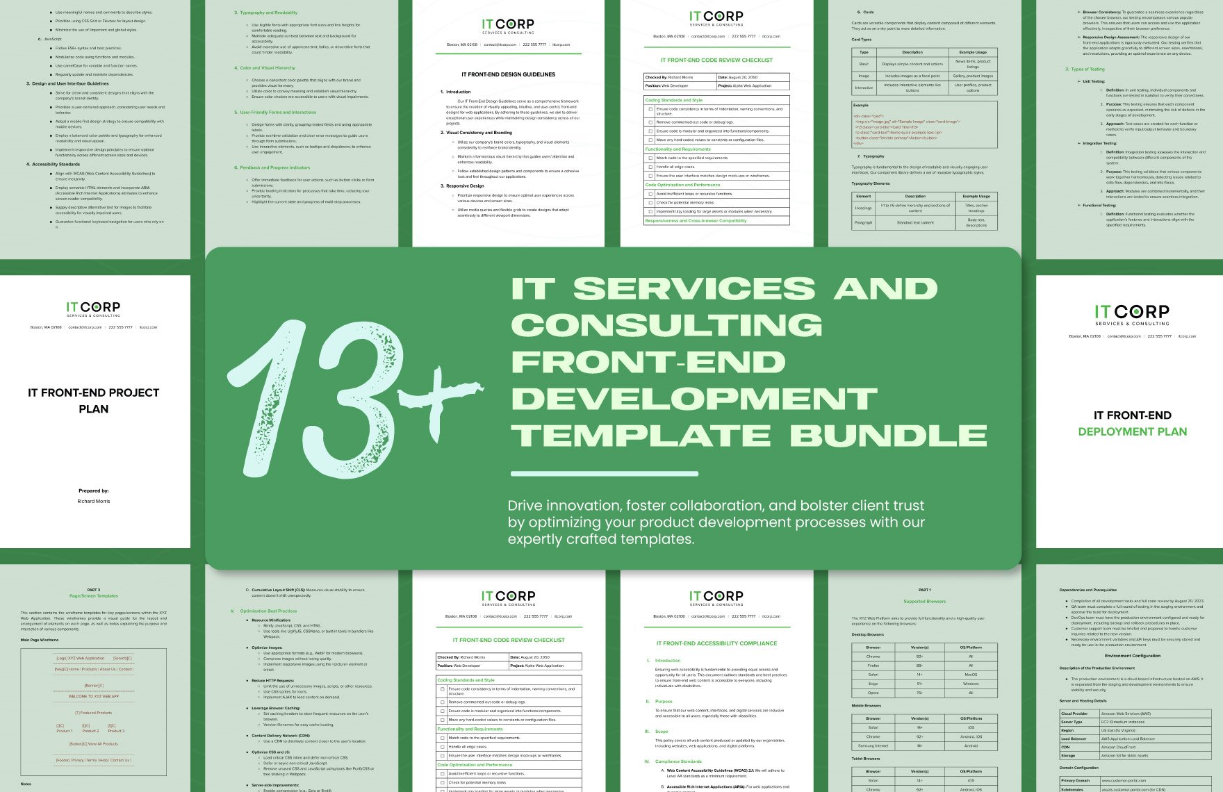 13+ IT Services and Consulting Front-End Development Template Bundle
