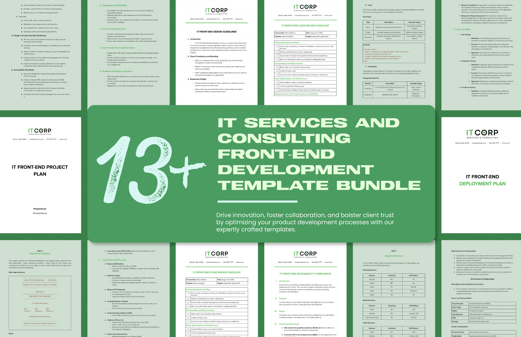 13+ IT Services and Consulting Front-End Development Template Bundle in Word, Google Docs, PDF