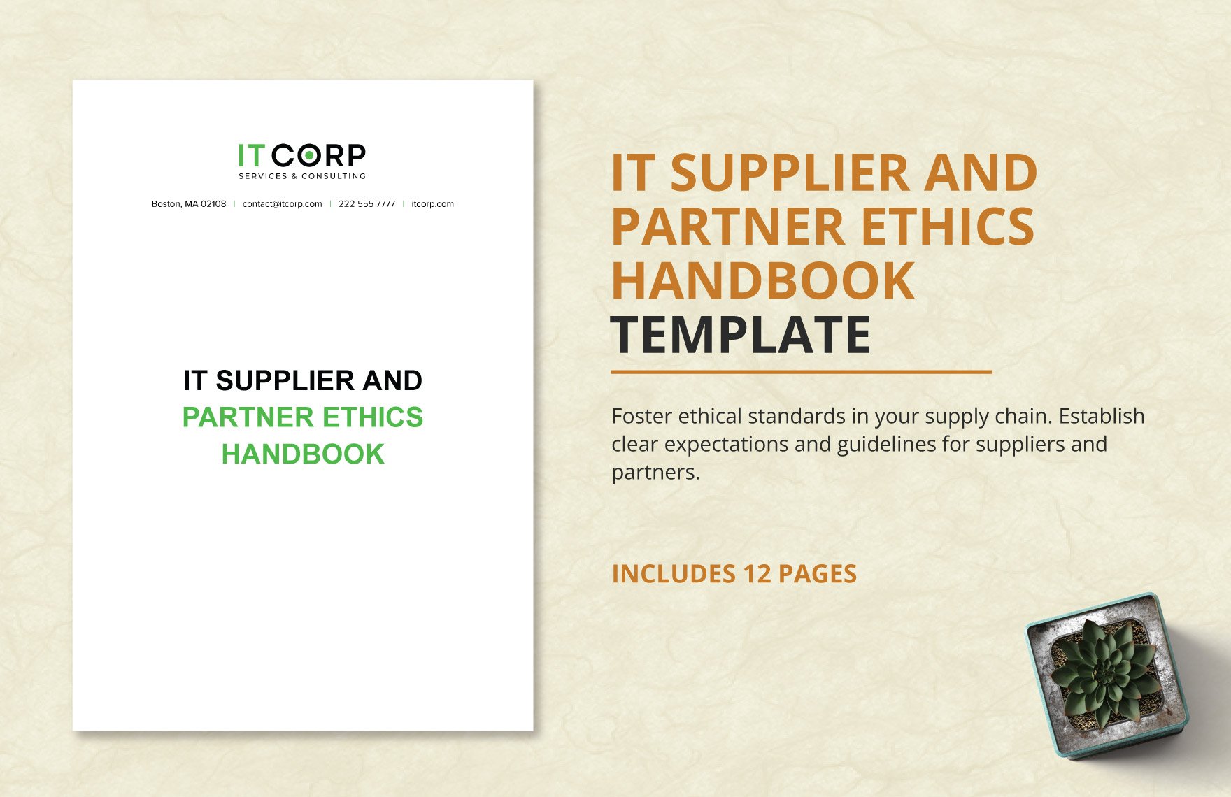 IT Supplier and Partner Ethics Handbook Template