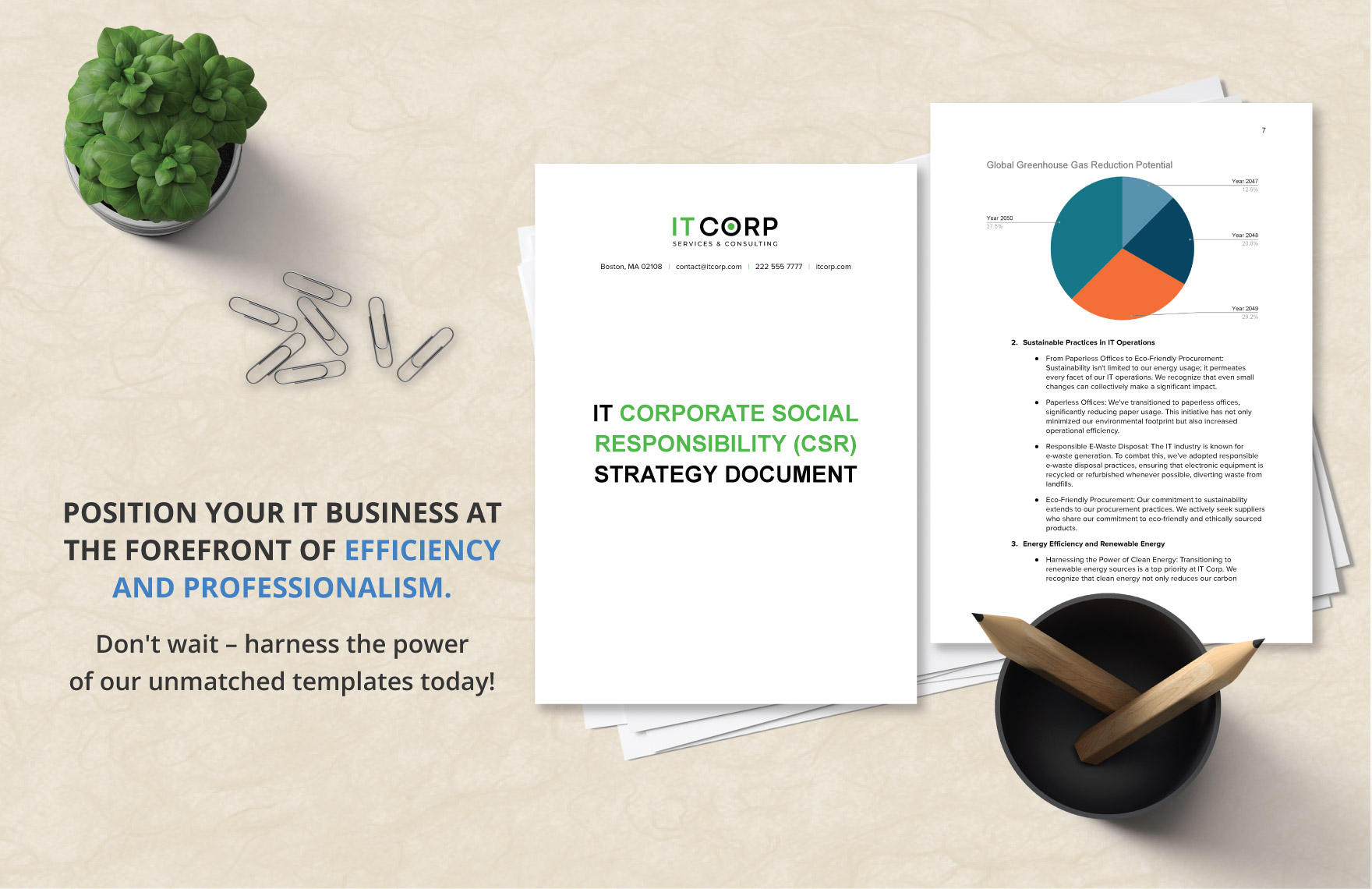 IT Corporate Social Responsibility (CSR) Strategy Document Template