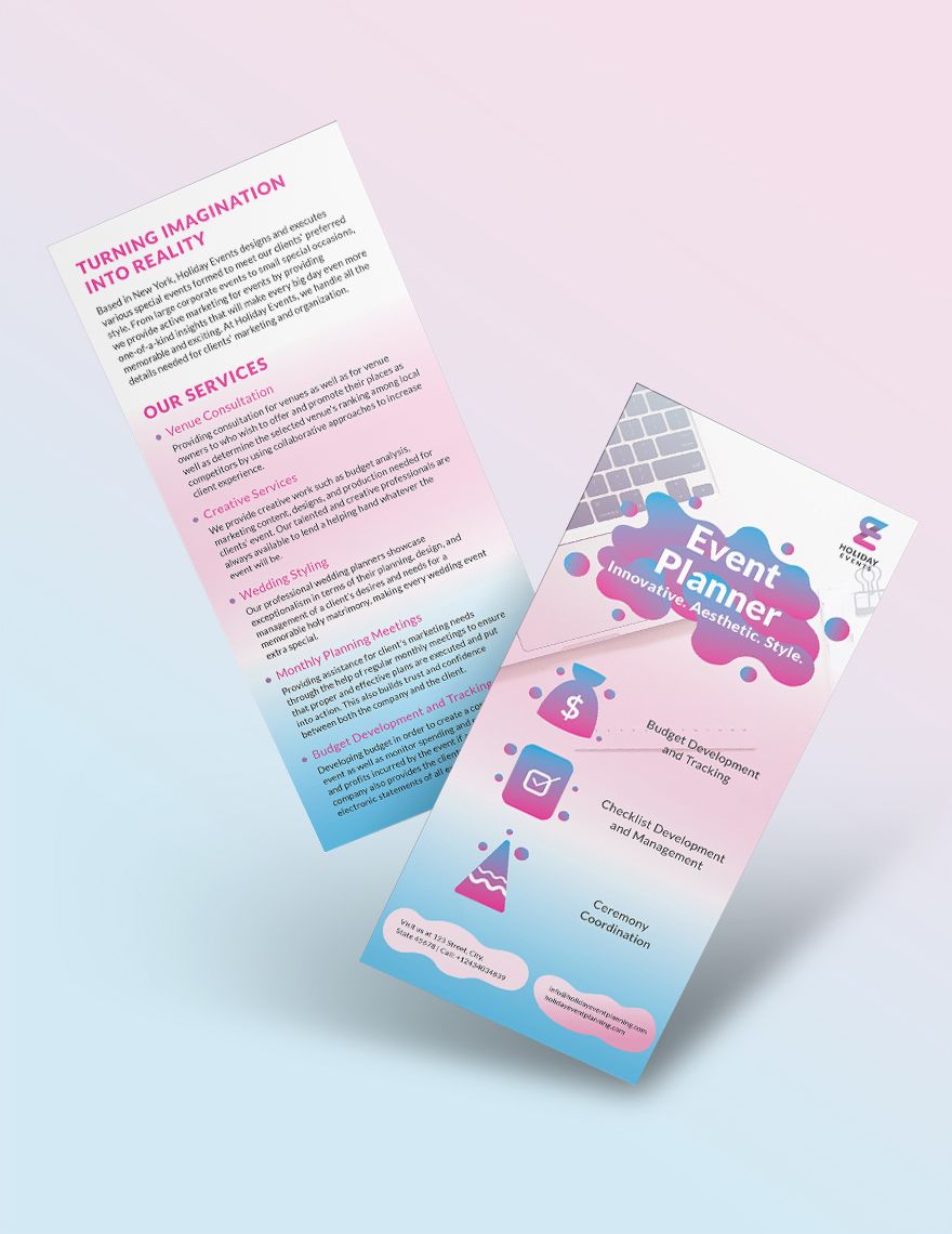 Event Planner DL Card Template