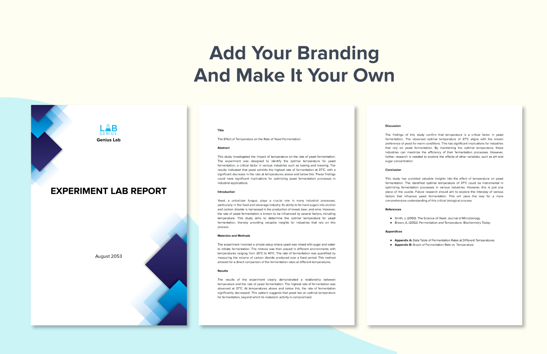 Sample Experiment Lab Report Template