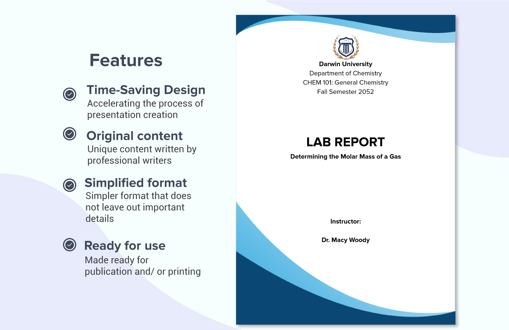 Lab Report Cover Page Template