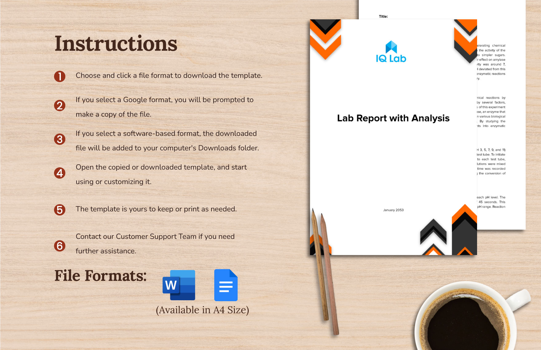 Layout of Lab Report with Analysis Template