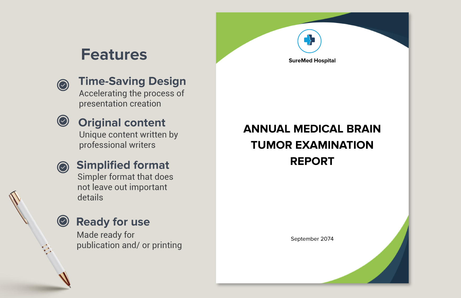 Annual Medical Brain Tumor Examination Report Template