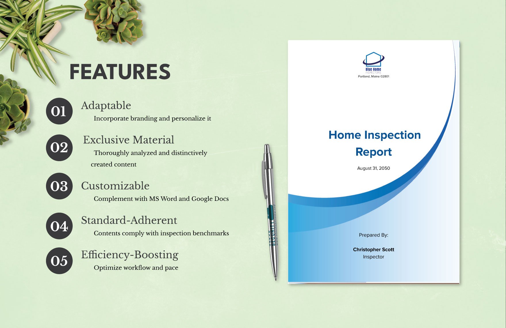 Sample Home Inspection Report Template