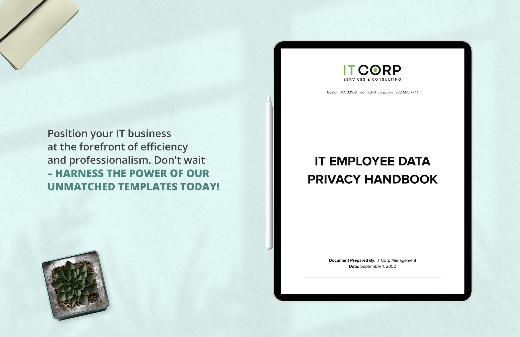 IT Employee Data Privacy Handbook Template
