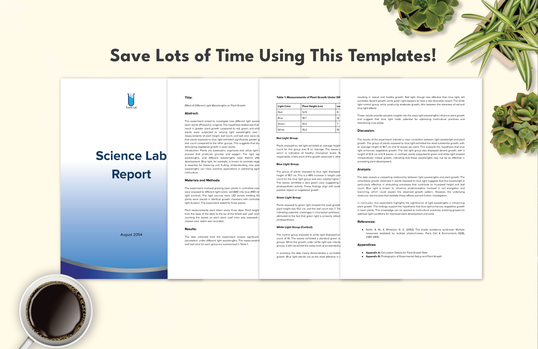 Science Lab Report Write-up Format Template