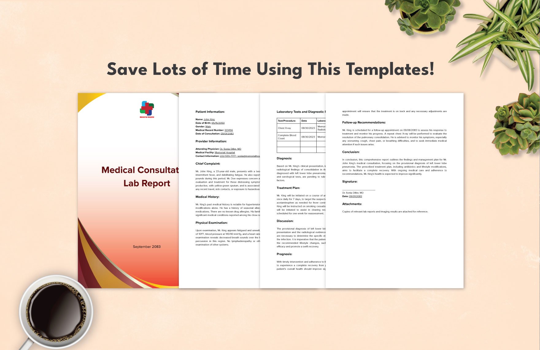 Sample Medical Consultation Lab Report Template