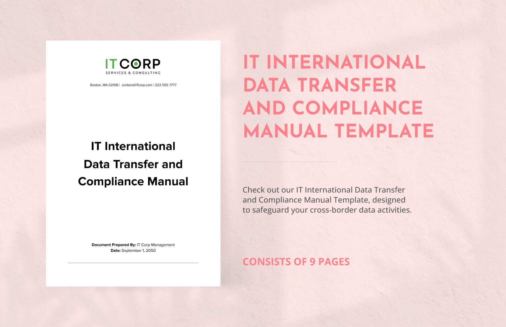 IT International Data Transfer and Compliance Manual Template