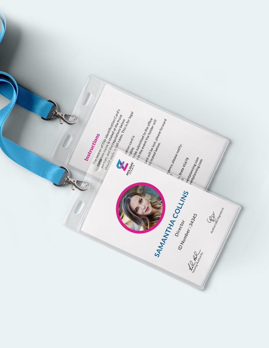 Event Planner ID Card Template