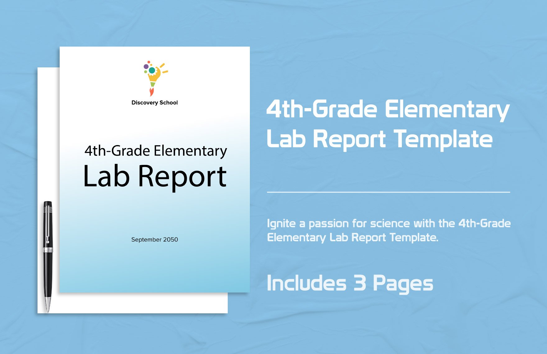 4th-Grade Elementary Lab Report Template