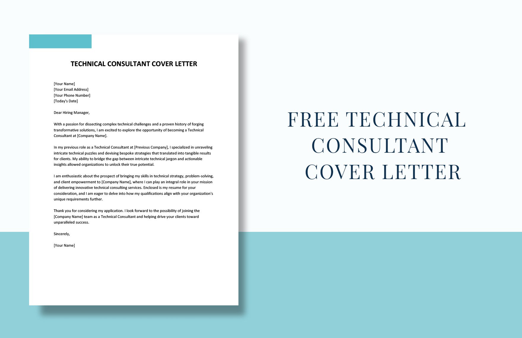 Technical Consultant Cover Letter