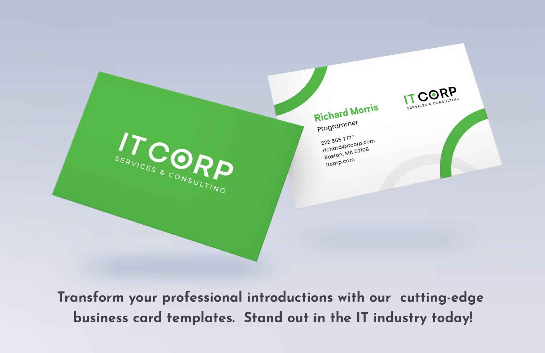 IT ERP Services & Consulting Business Card Template