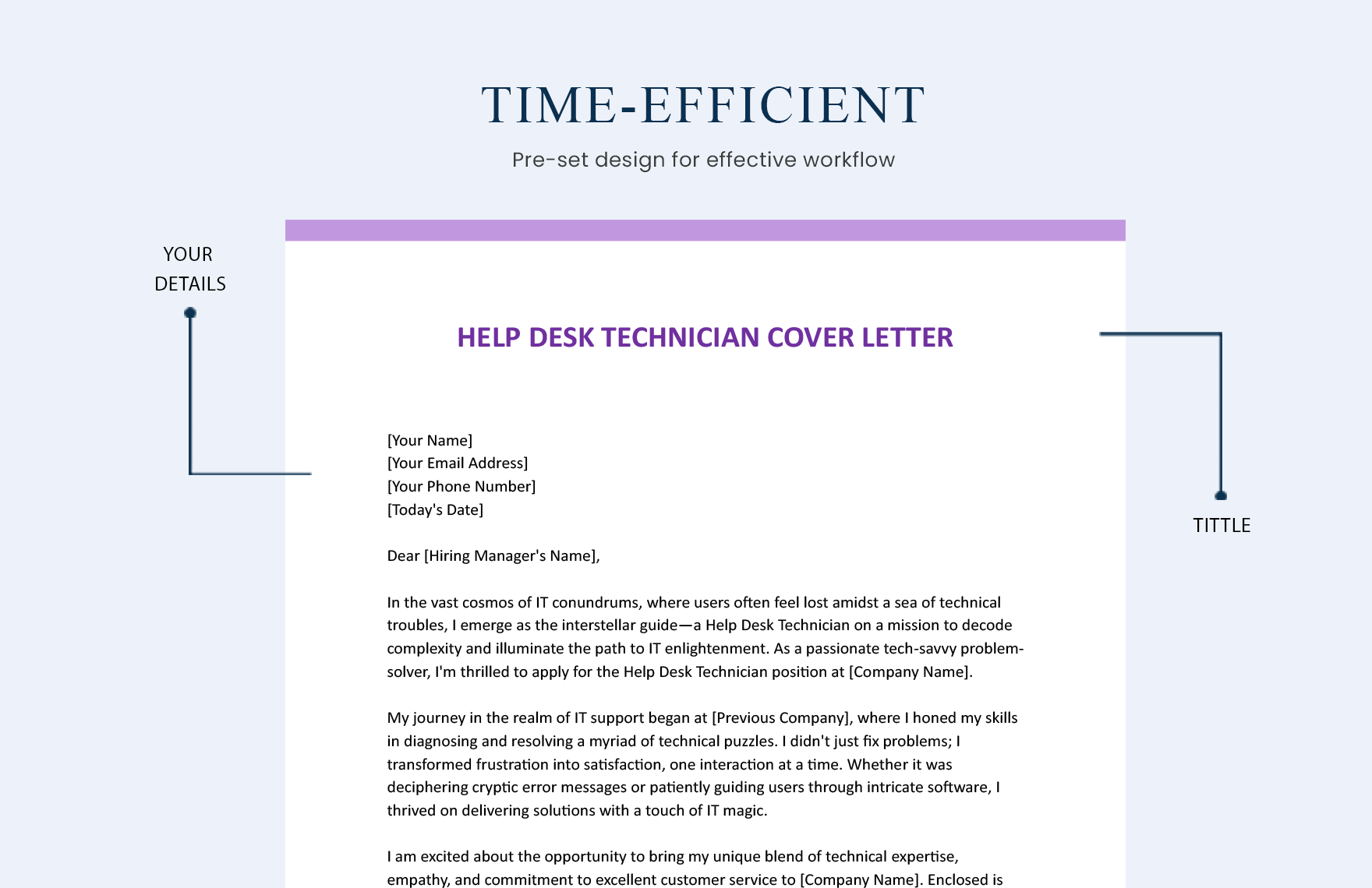 Help Desk Technician Cover Letter