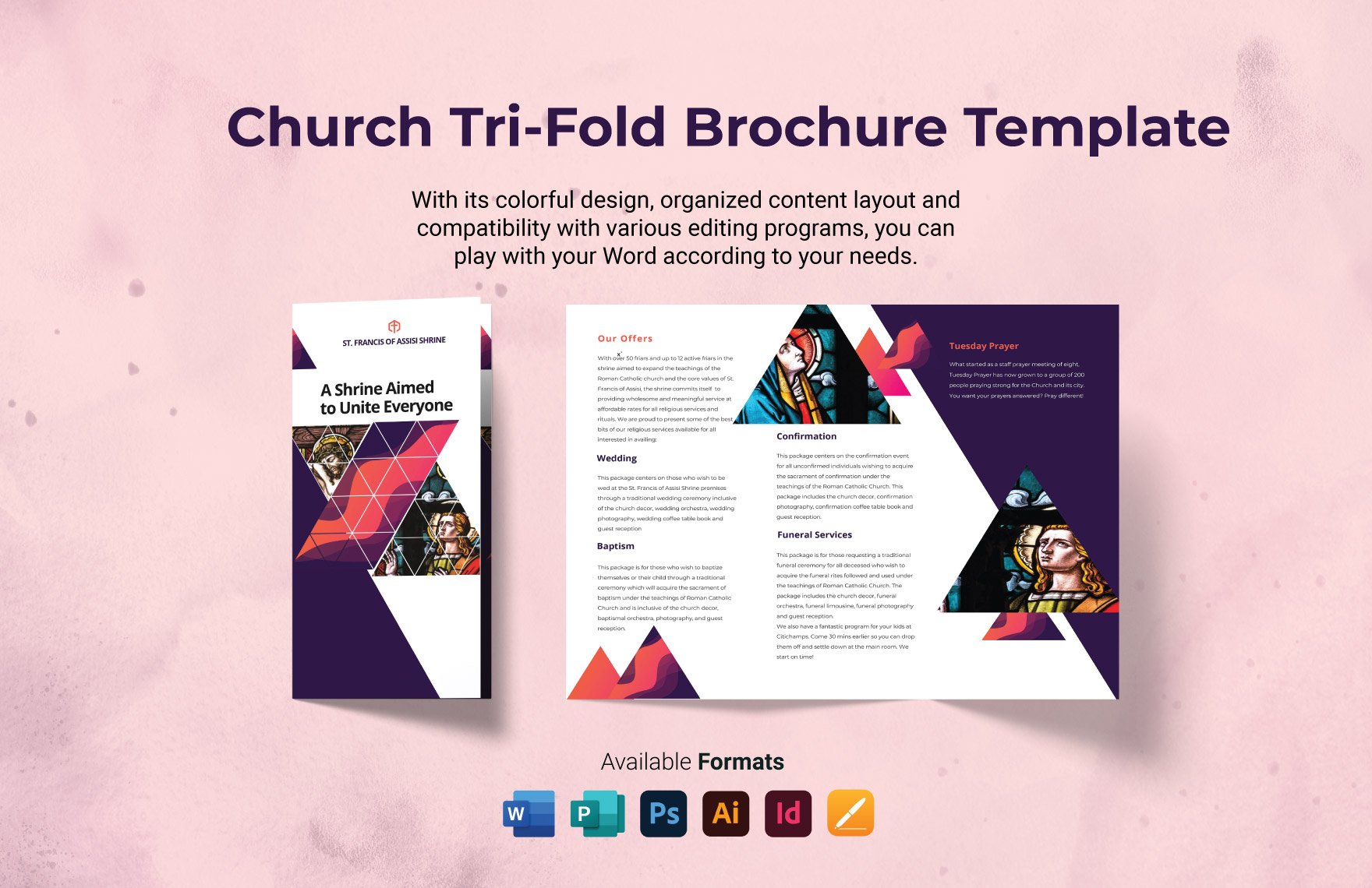 Church Tri-Fold Brochure Template