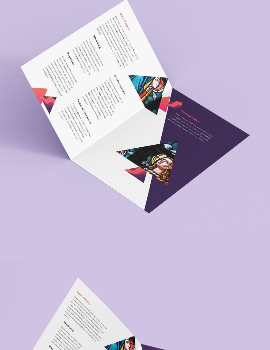 Church Bi-Fold Brochure Template