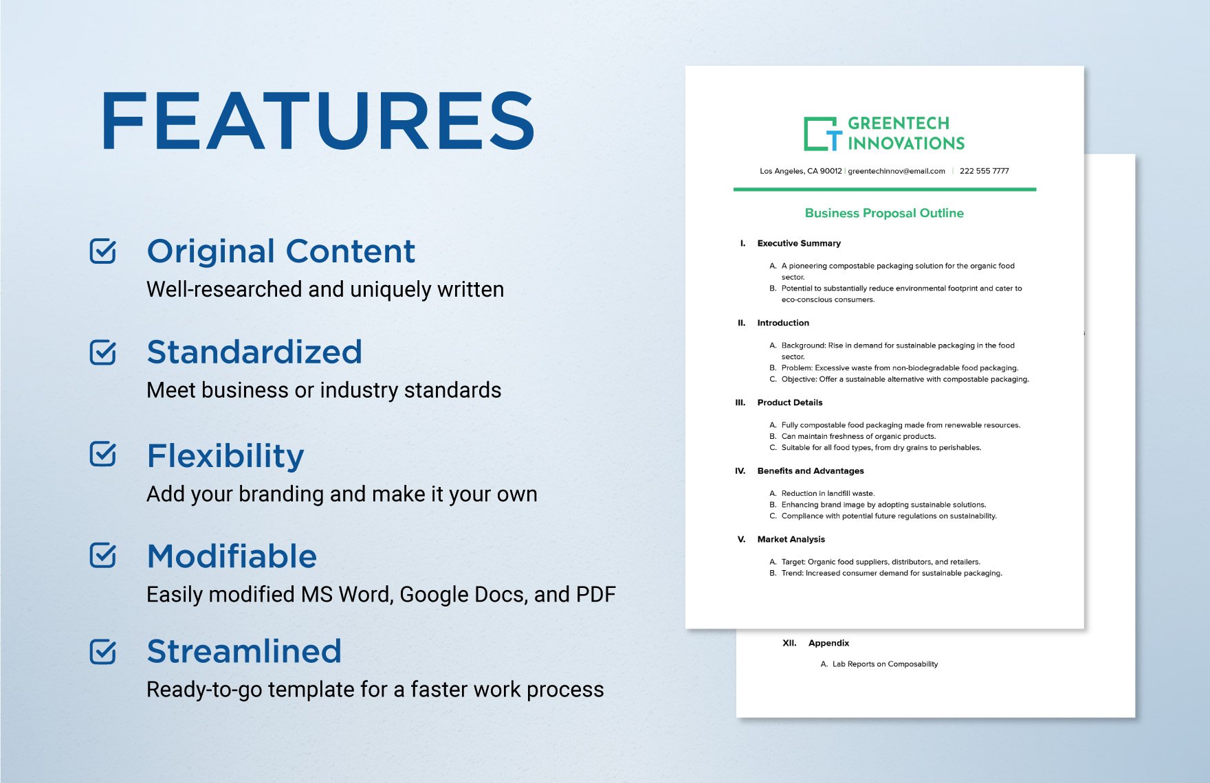 Document Outline Template