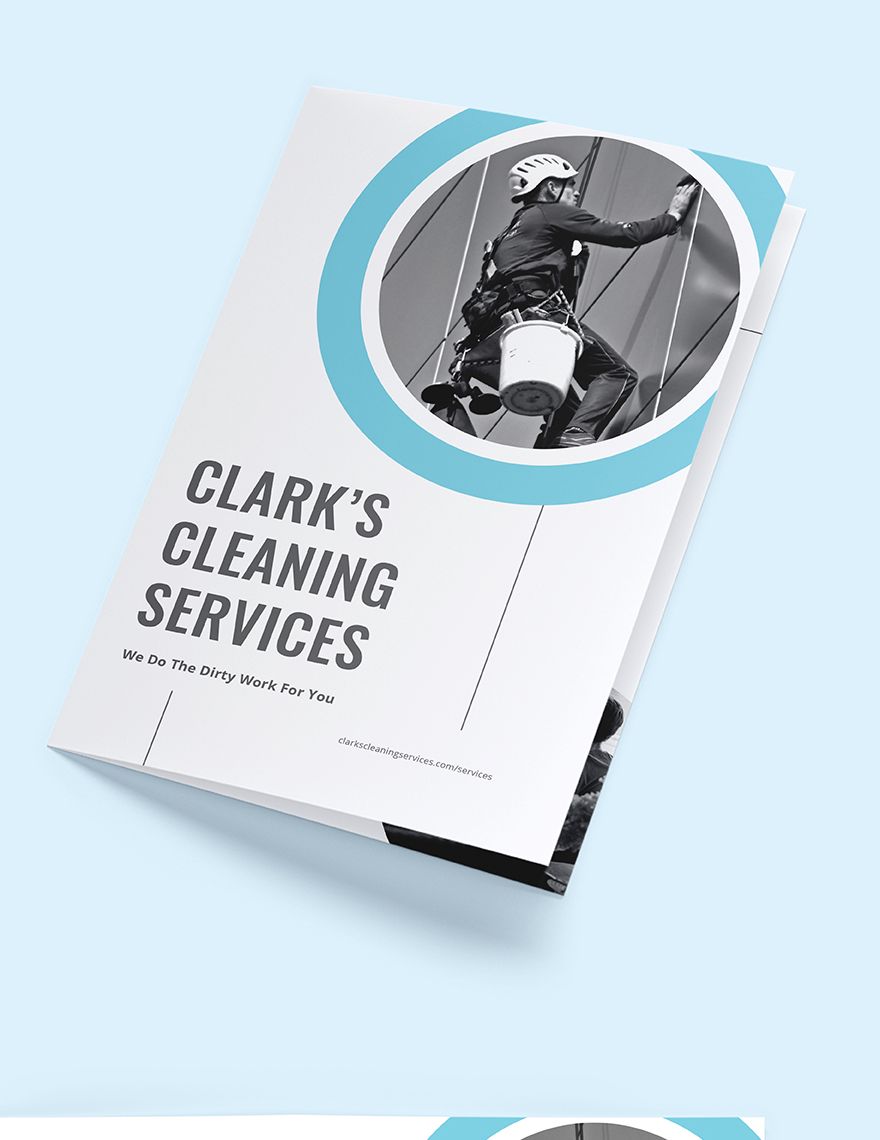 Cleaning Company Bi-Fold Brochure Template