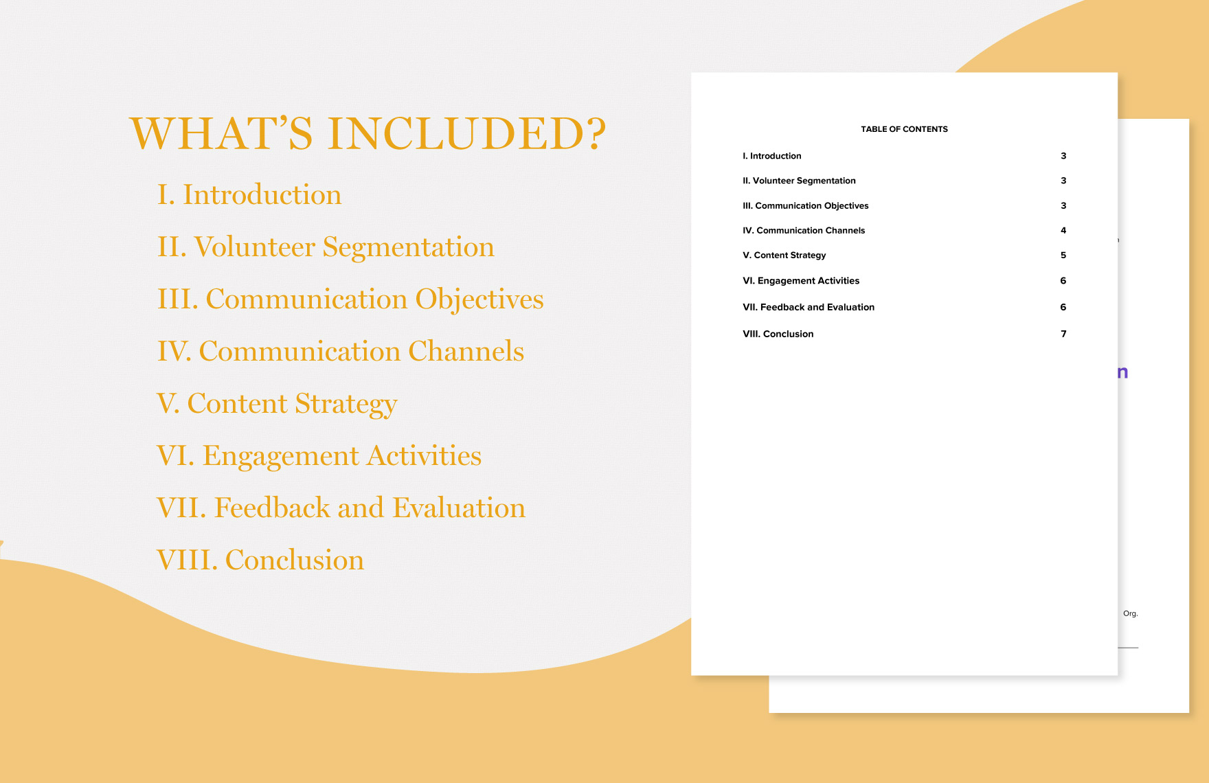 Nonprofit Organization Volunteer Communication Plan Template