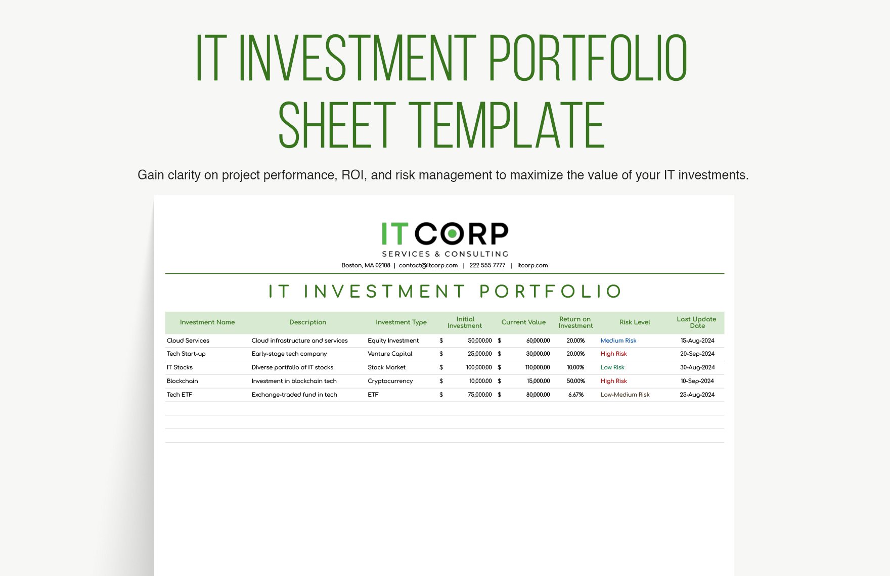 it-investment-portfolio-sheet
