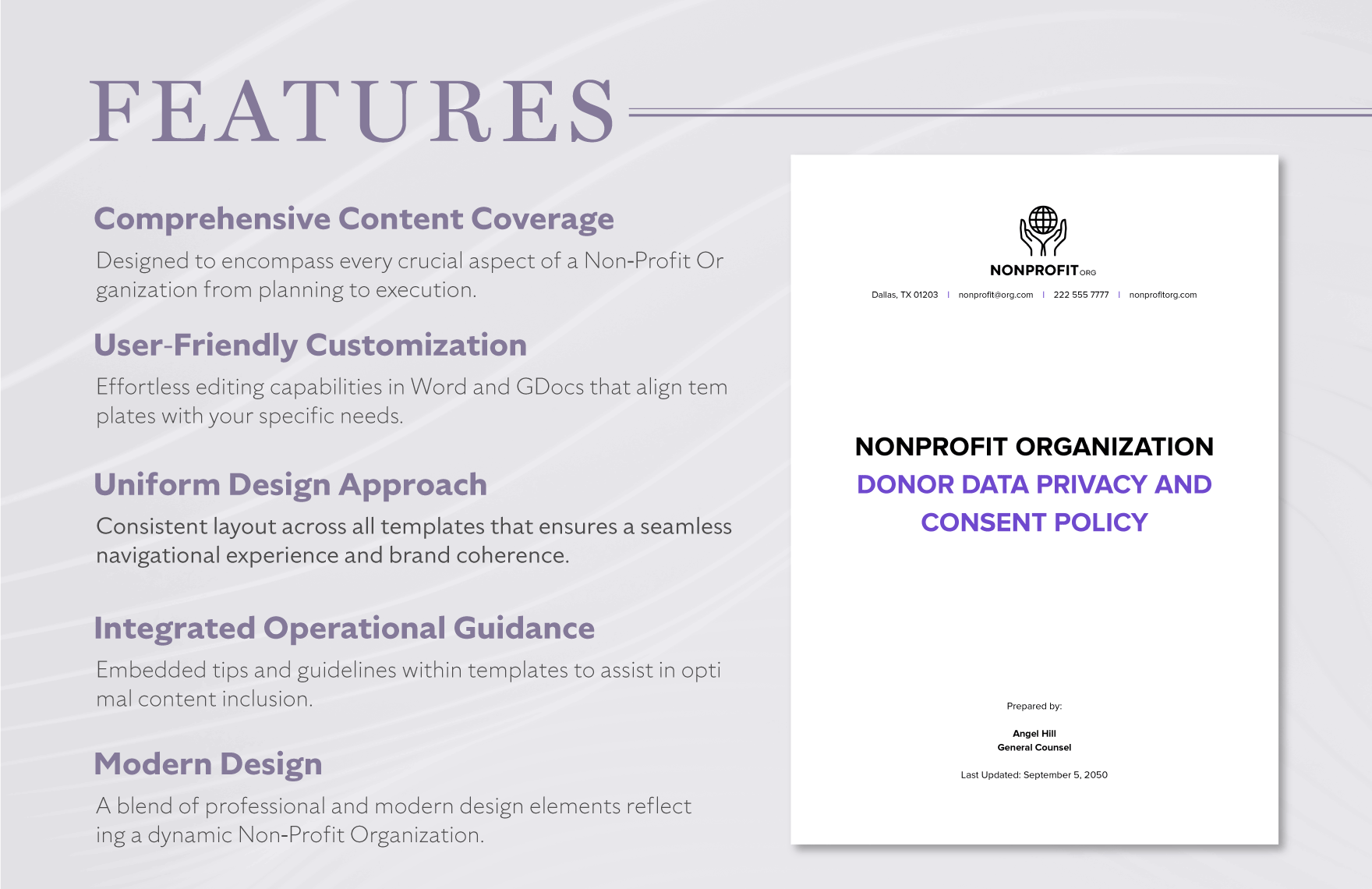 Nonprofit Organization Donor Data Privacy and Consent Policy Template
