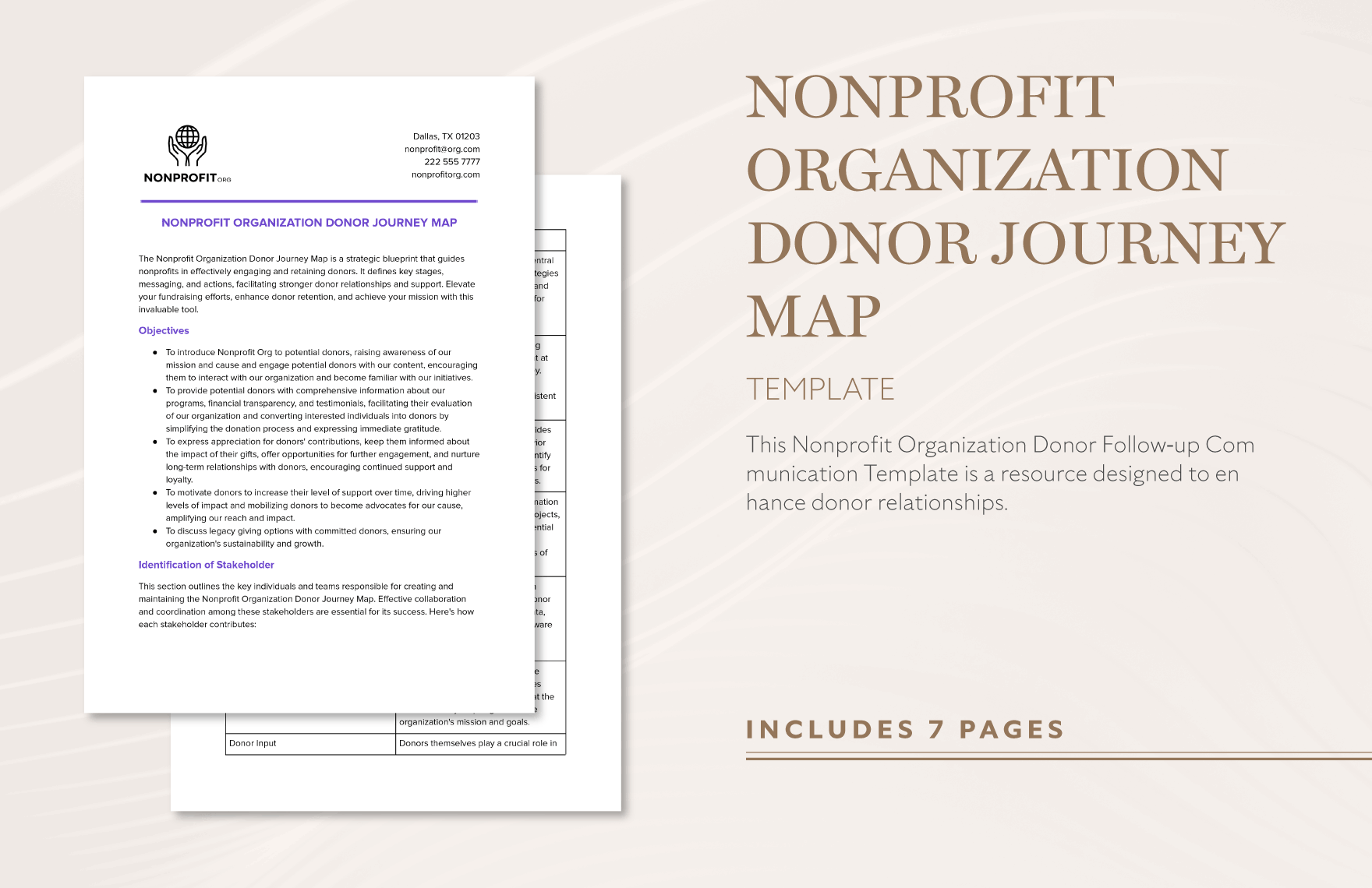 Nonprofit Organization Donor Journey Map Template