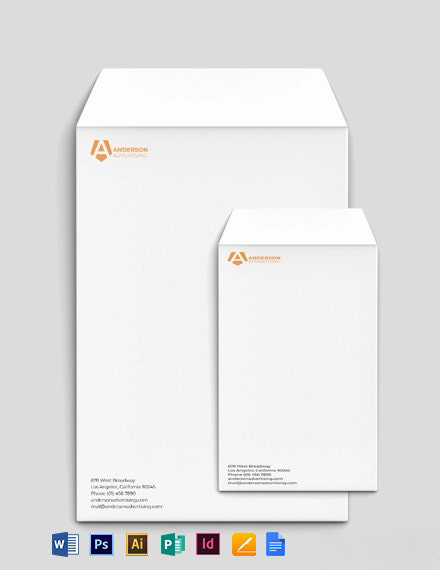 Advertising agency Envelope Template - Google Docs, Illustrator, InDesign, Word, Apple Pages, PSD, Publisher
