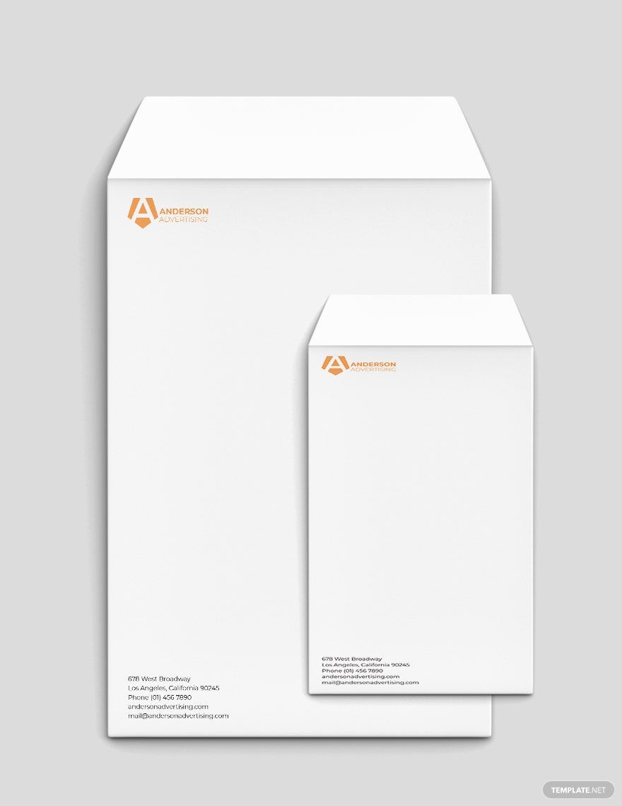 Advertising agency Envelope Template in Word, Google Docs, Illustrator, PSD, Apple Pages, Publisher, InDesign