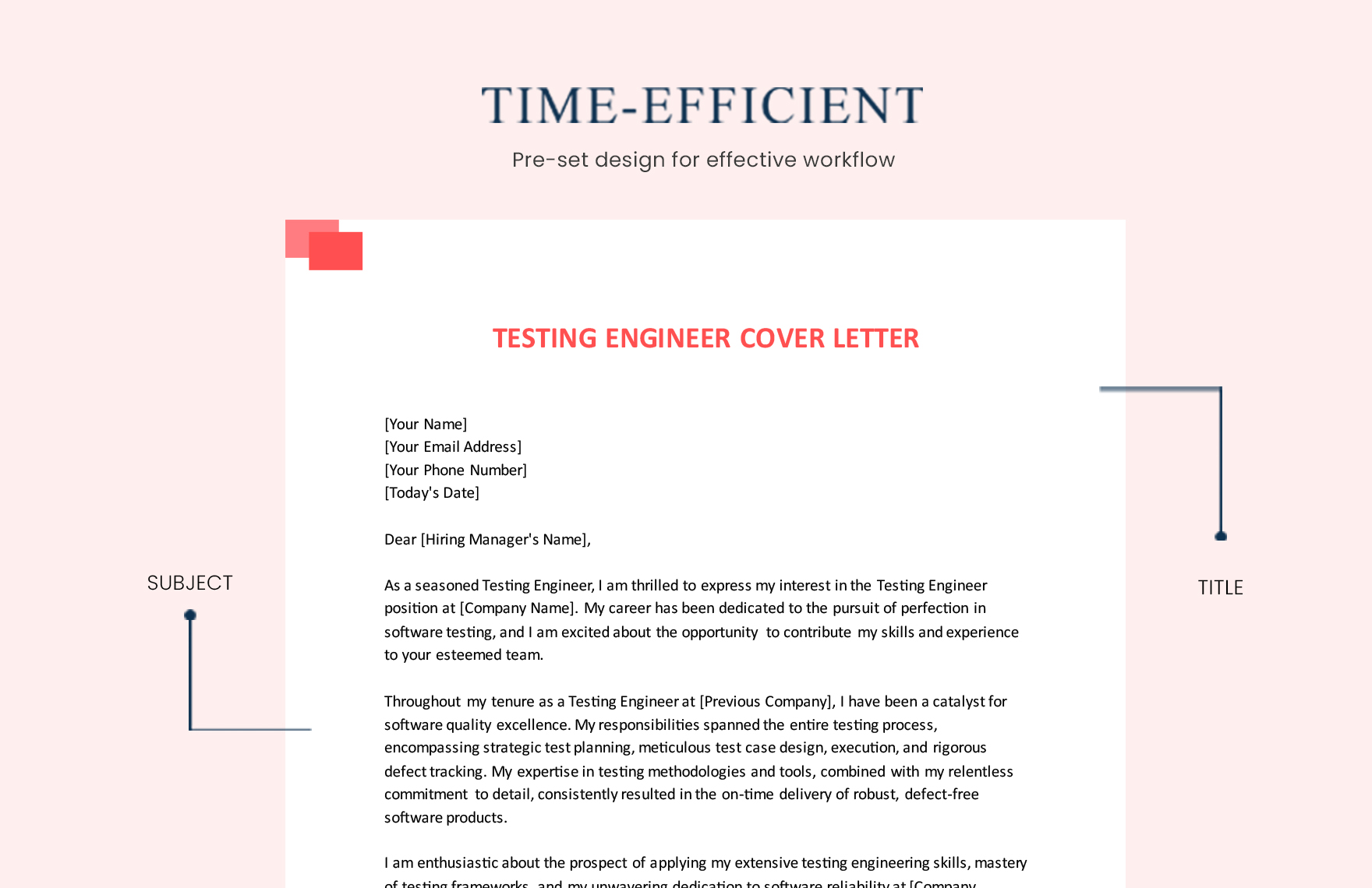 Testing Engineer Cover Letter
