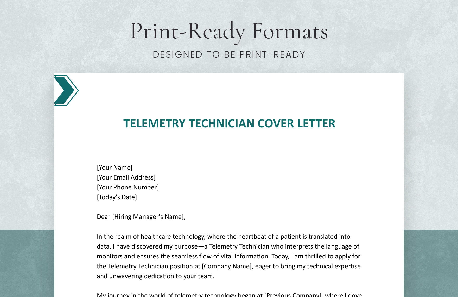 Telemetry Technician Cover Letter