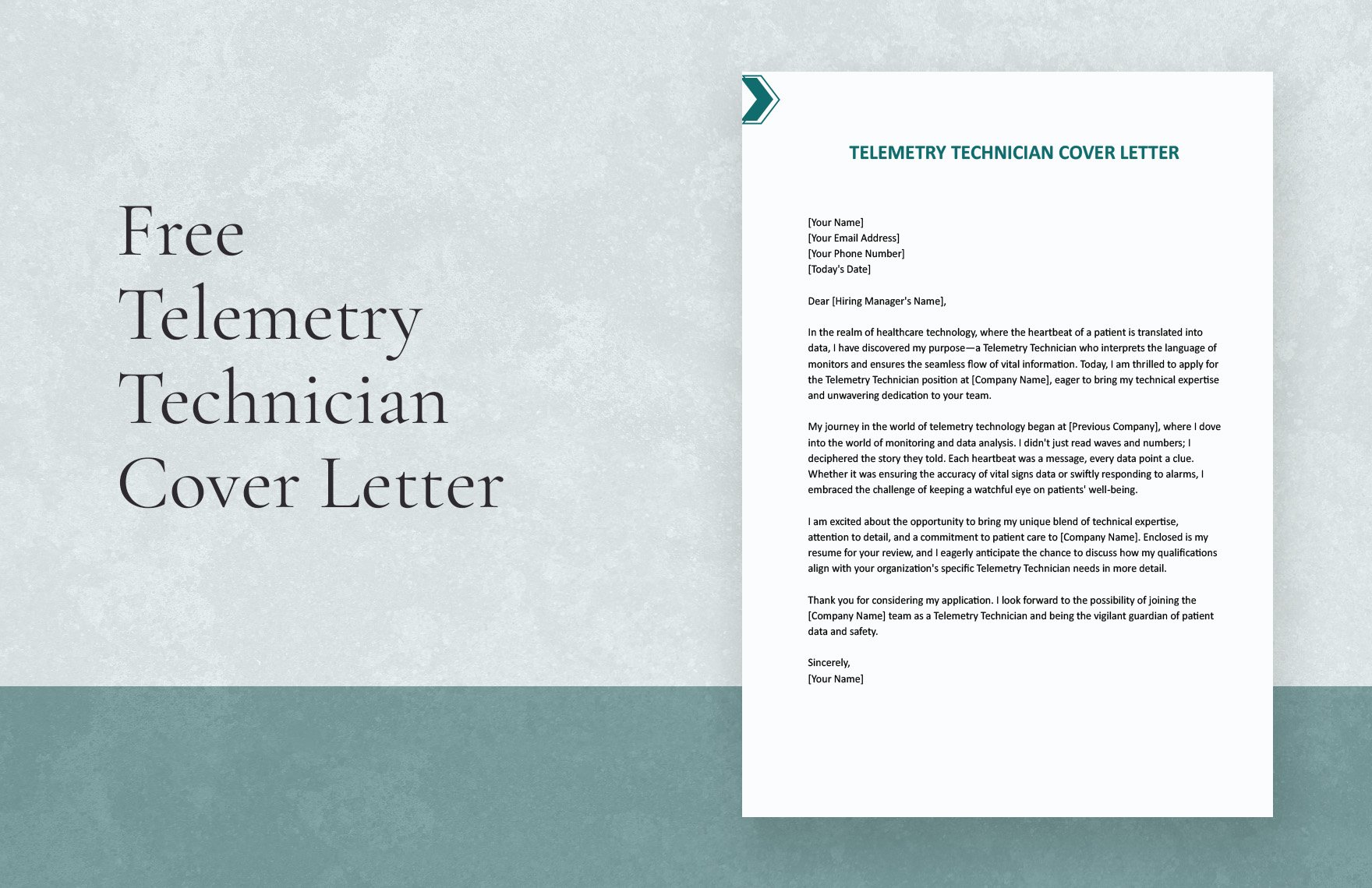 Telemetry Technician Cover Letter in Word, Google Docs