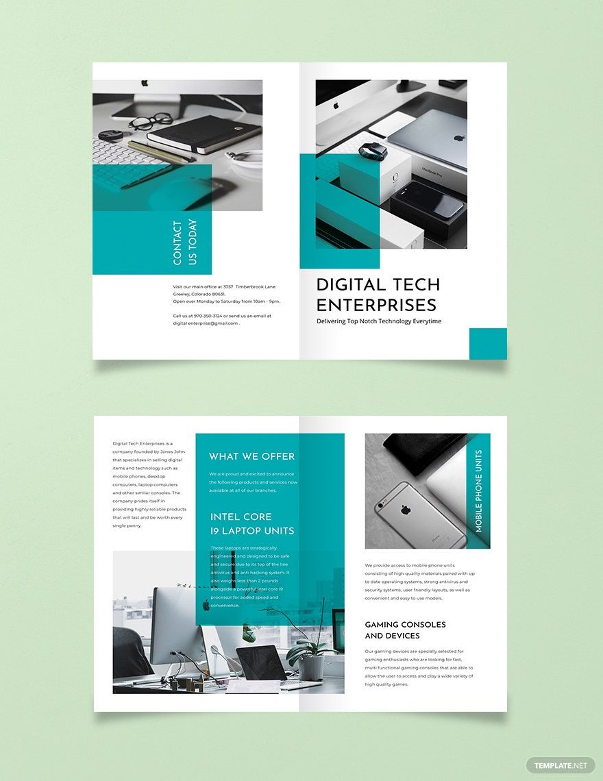 Technology Bi-Fold Brochure Template