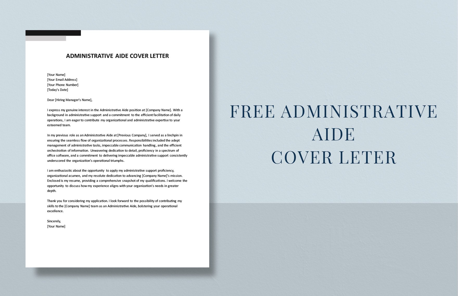 Administrative Aide Cover Letter