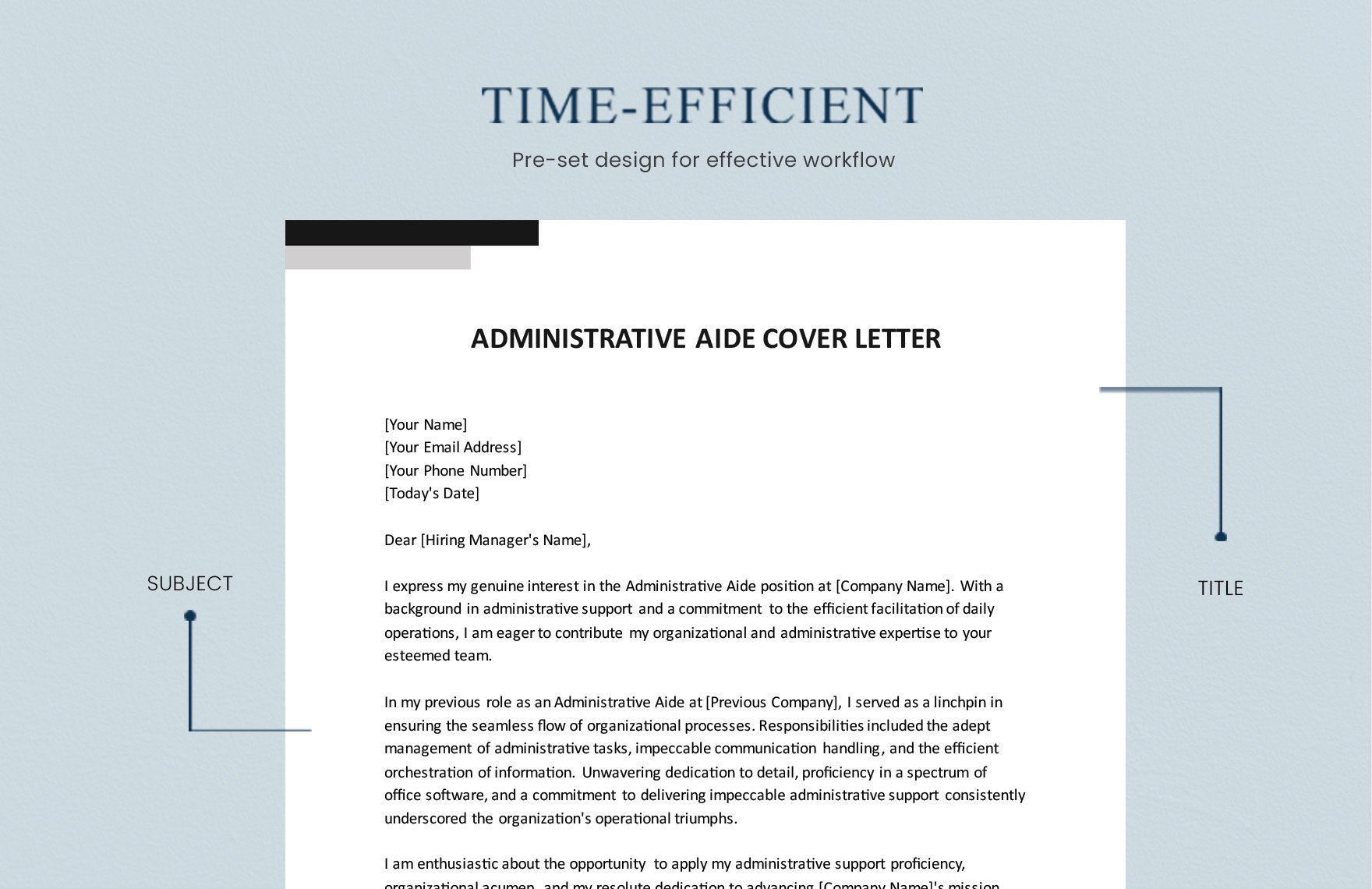 Administrative Aide Cover Letter
