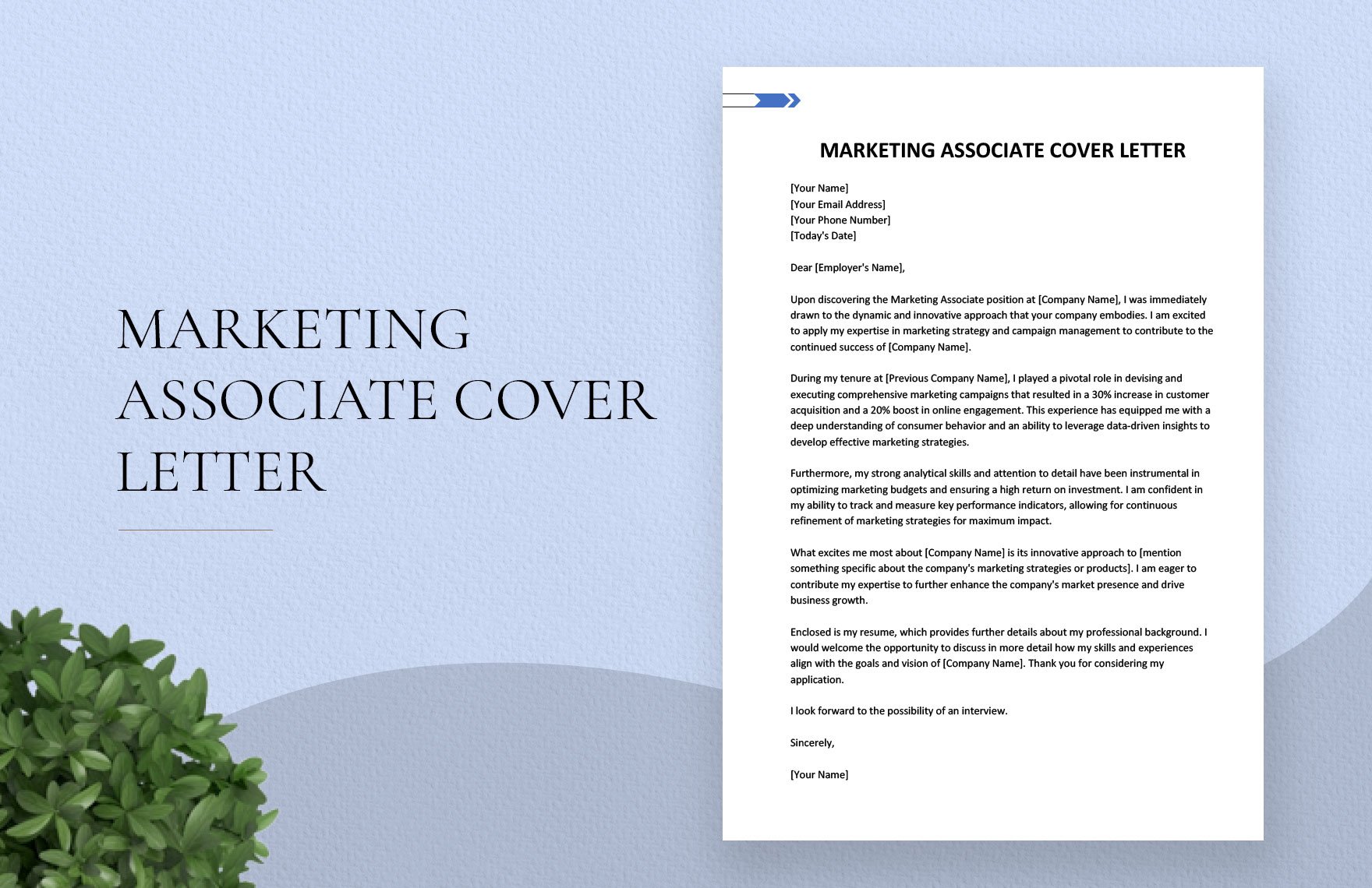 Marketing Associate Cover Letter in Word, Google Docs