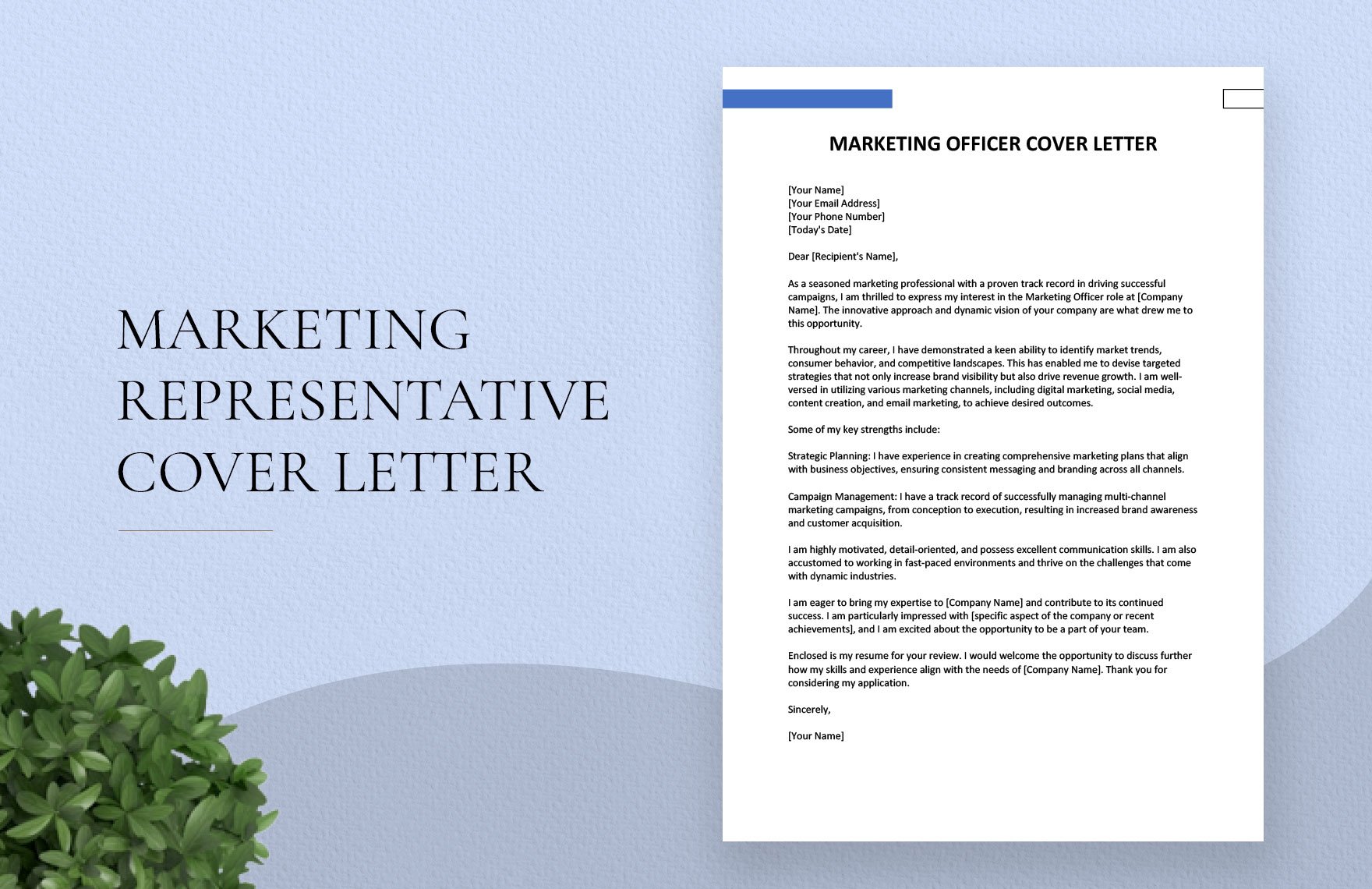 Marketing Officer Cover Letter