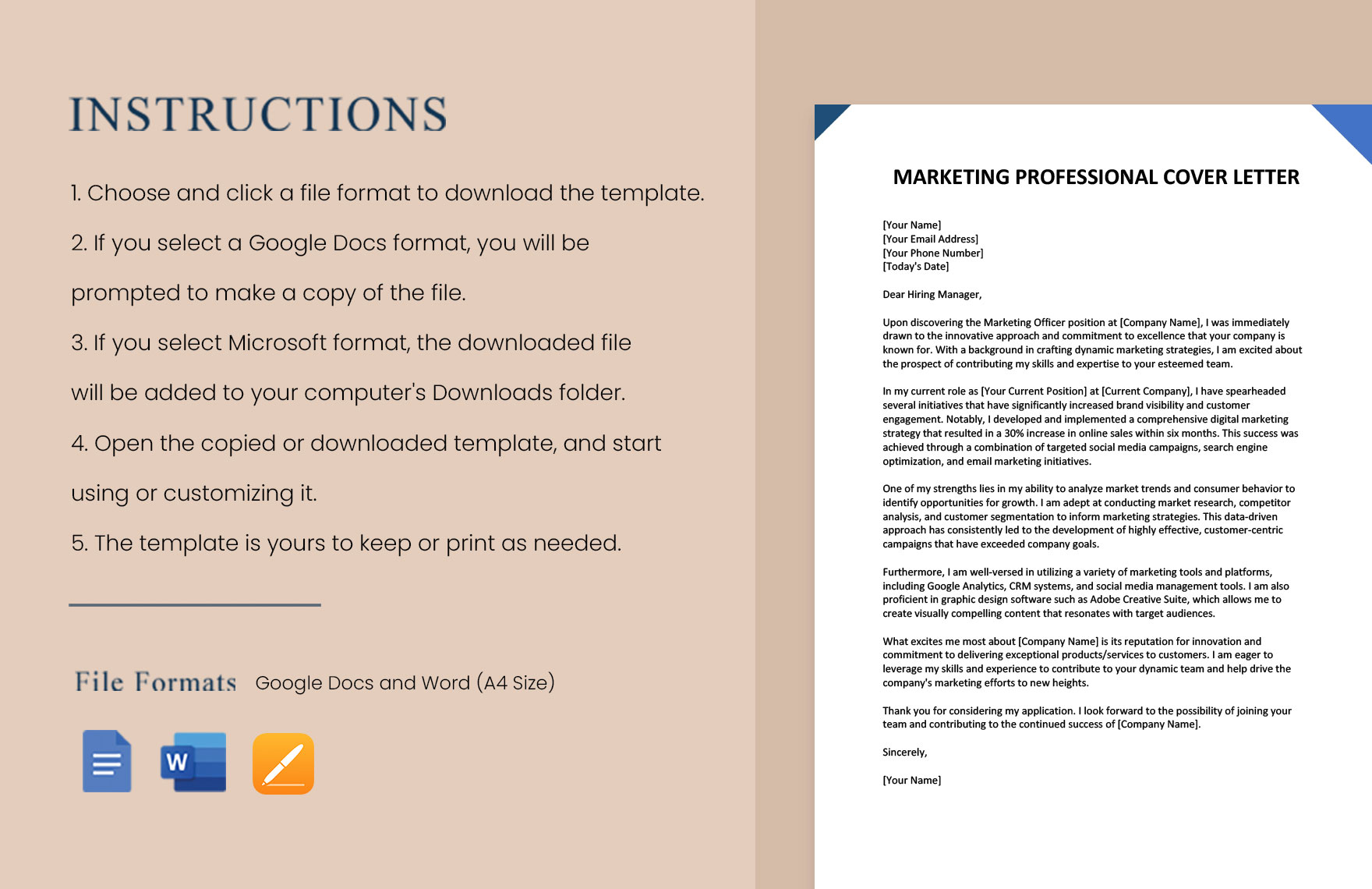 Marketing Professional Cover Letter
