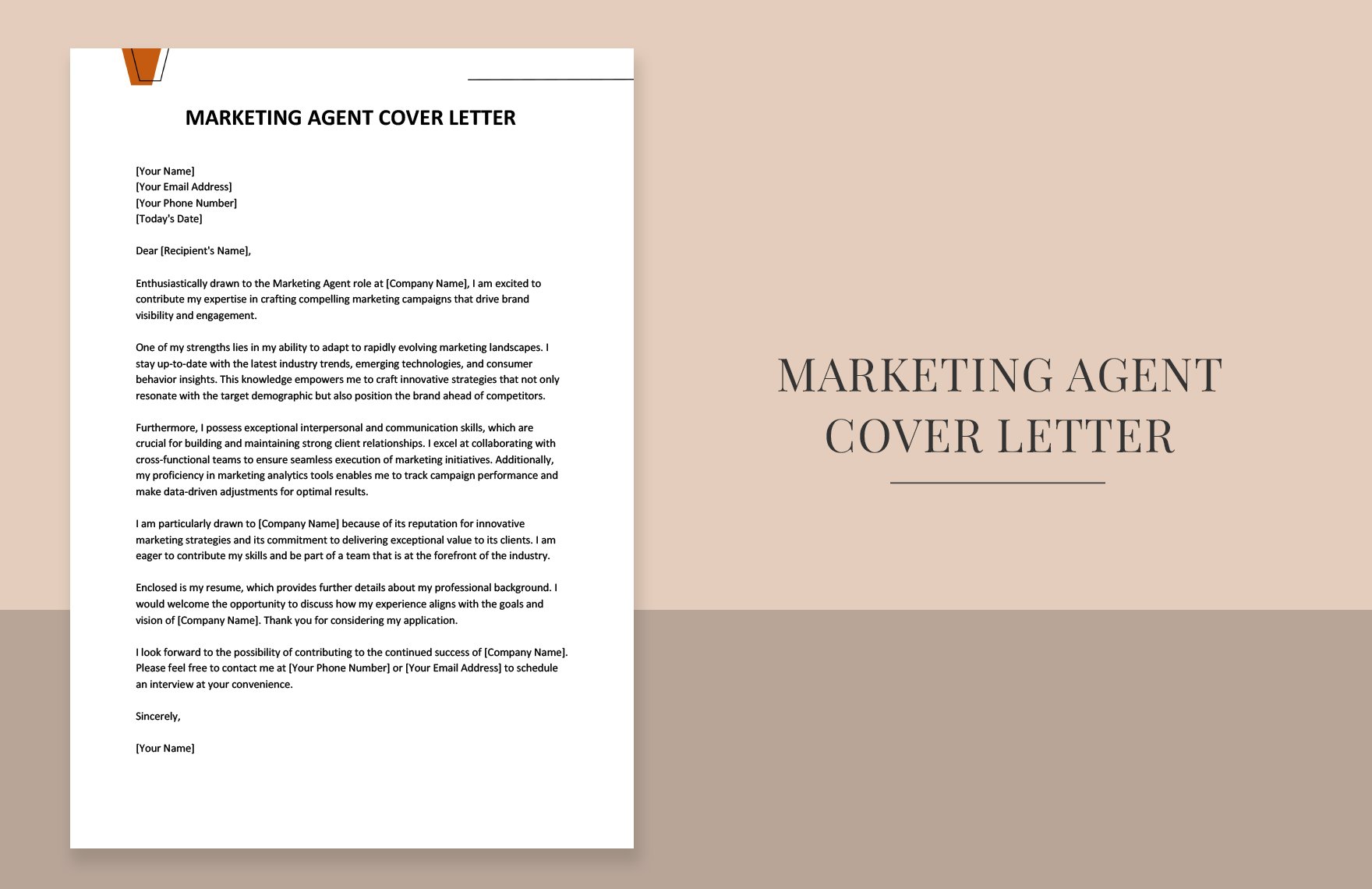 Marketing Agent Cover Letter