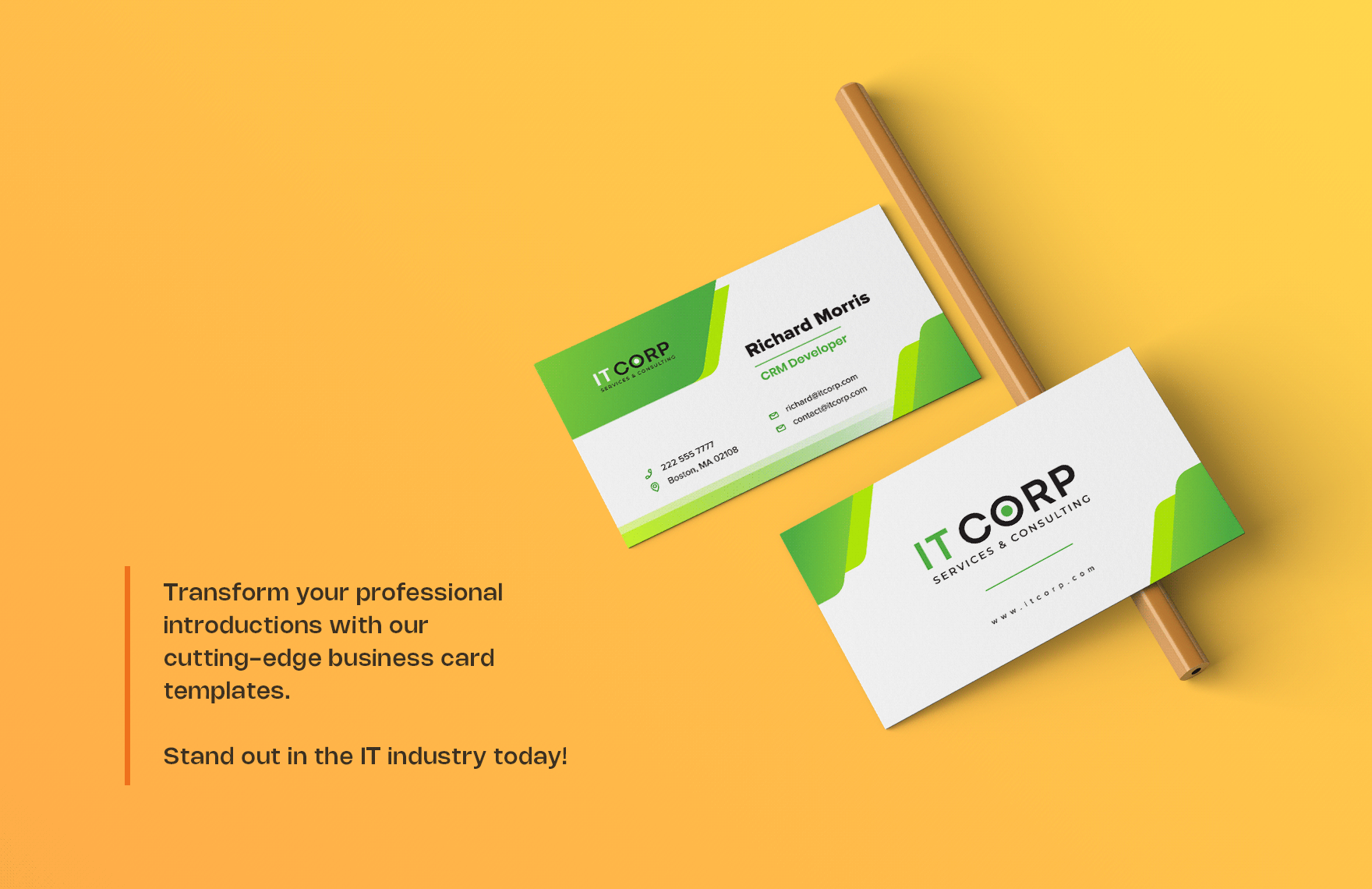 IT CRM Consulting Business Card Template