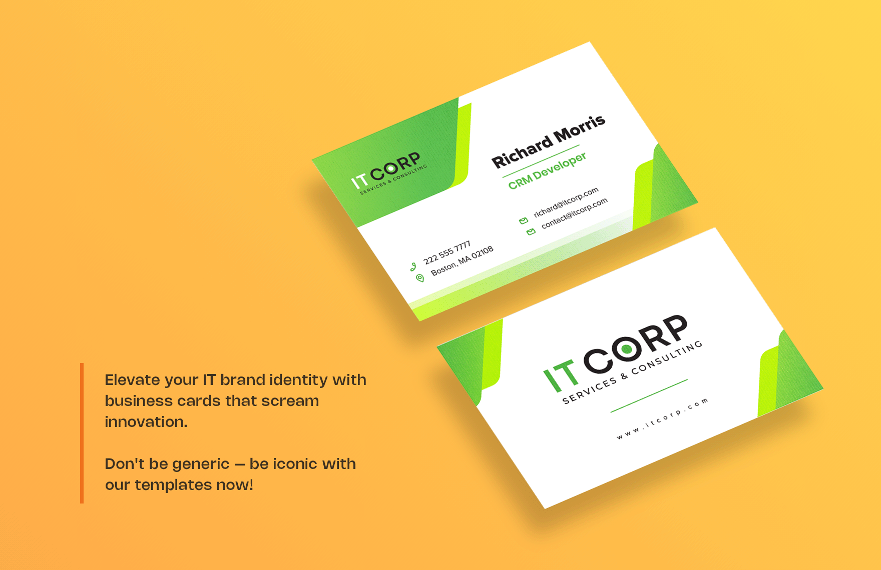 IT CRM Consulting Business Card Template