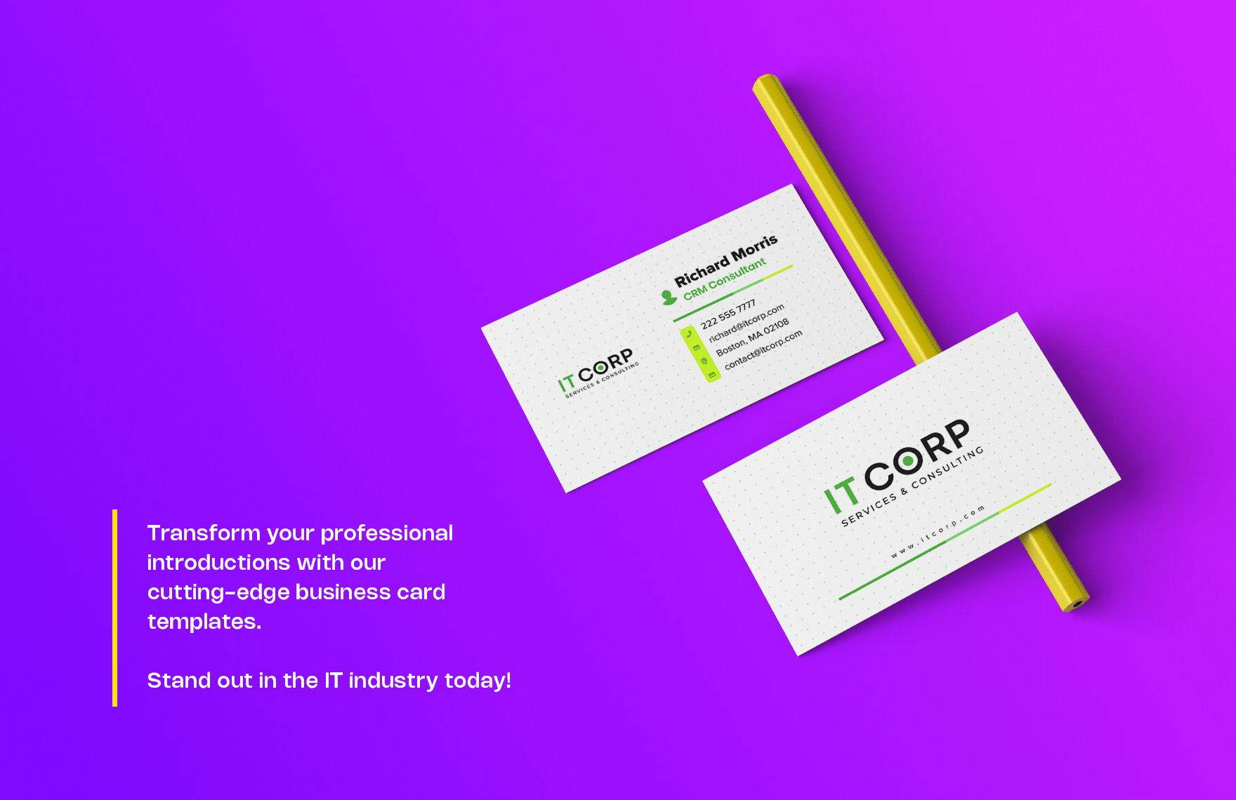 IT Content Management Systems (CMS) Consulting Business Card Template