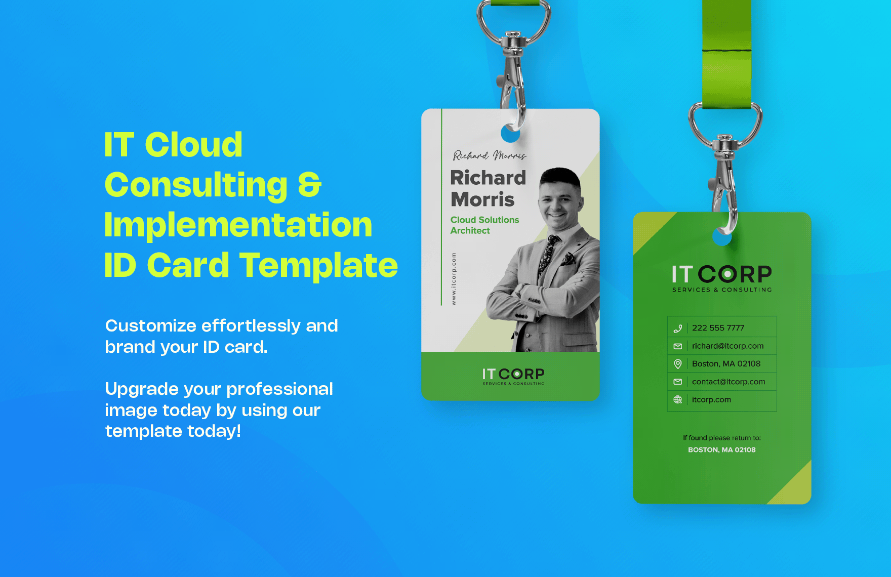 IT Cloud Consulting & Implementation ID Card Template
