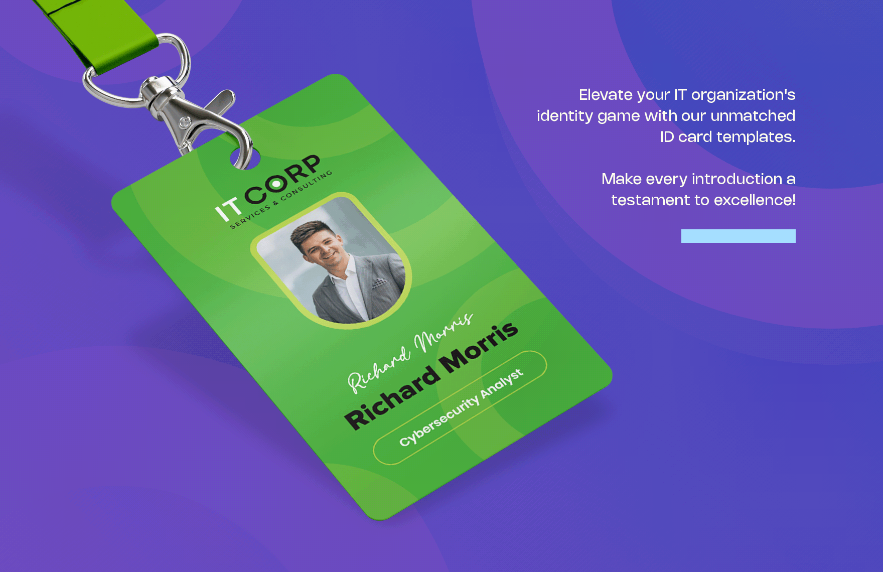 IT Cybersecurity Services ID Card Template